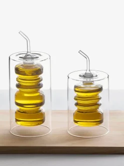 Aceitera y vinagrera artesanal Rings, Al 19 cm