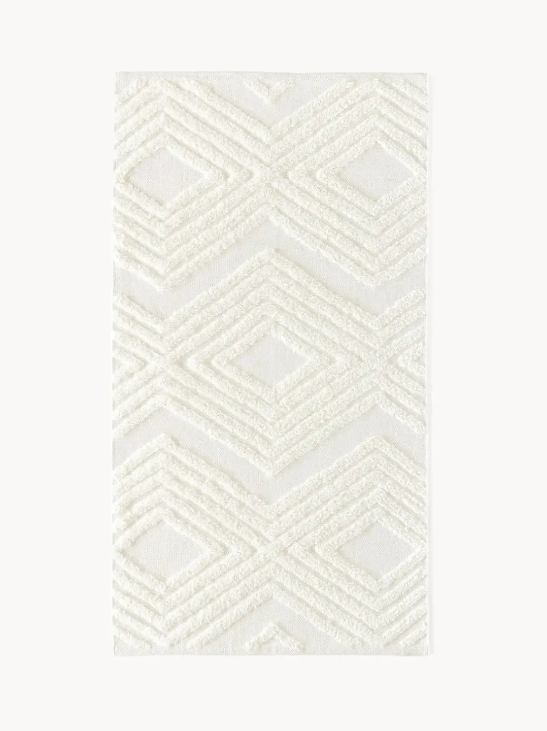 Alfombra artesanal de algodón texturizada Ziggy