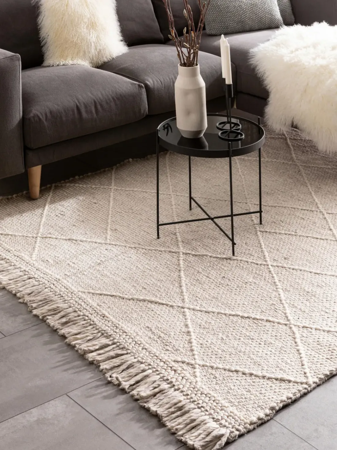 Alfombra artesanal de lana Daphne