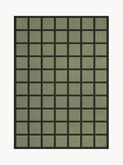 Alfombra artesanal de pelo largo Avenue Checked