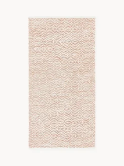 Alfombra artesanal exterior con estampado de rombos vintage Rika