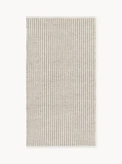Alfombra artesanal para exterior a rayas Turner
