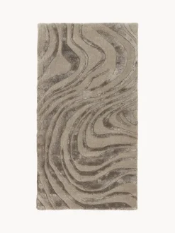 Alfombra artesanal texturizada de pelo corto Winola