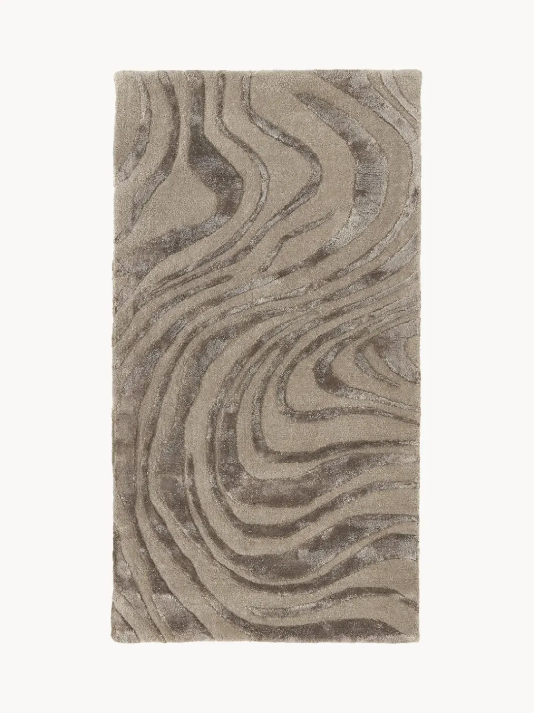 Alfombra artesanal texturizada de pelo corto Winola