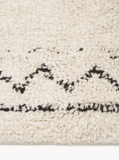 Alfombra corredor artesanal de algodón con flecos Flonn