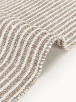 Alfombra corredor artesanal para exterior a rayas Turner