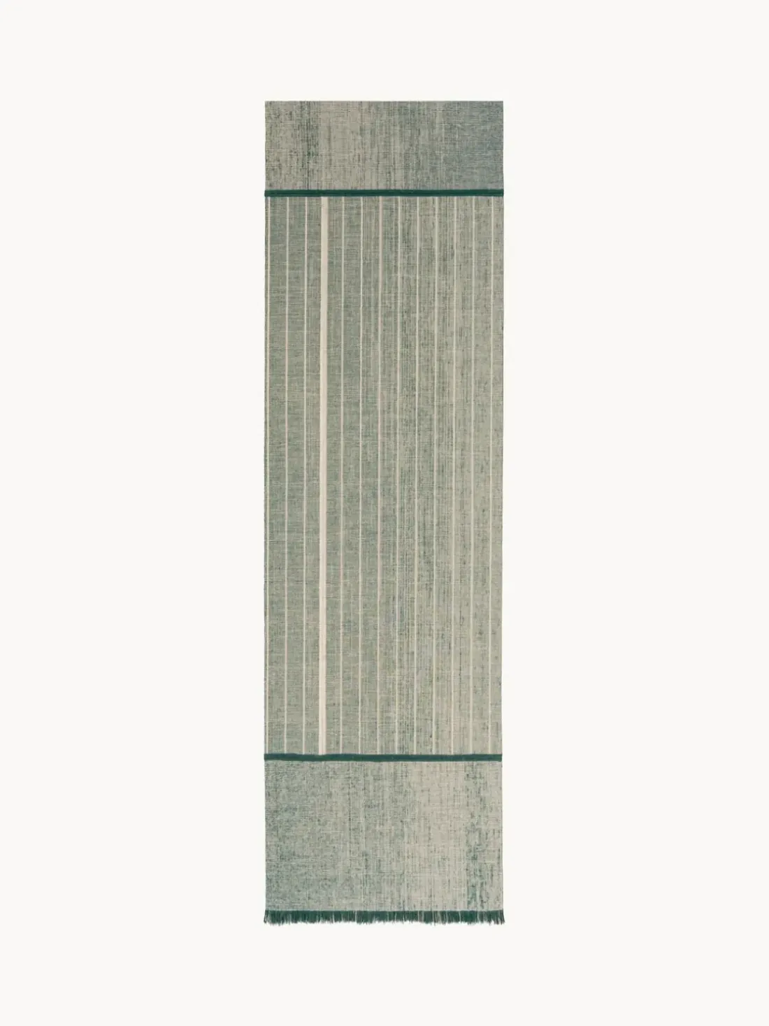 Alfombra corredor de pelo corto con flecos de diseño Folkform Monochrome