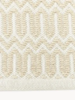 Alfombra exterior artesanal con estampado geométrico Rune