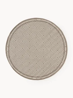 Alfombra exterior reversible redonda en rombos Reddy