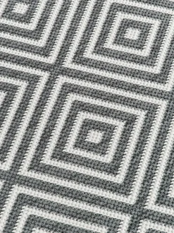 Alfombra exterior reversible redonda en rombos Reddy