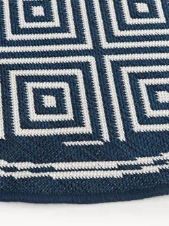 Alfombra exterior reversible redonda en rombos Reddy