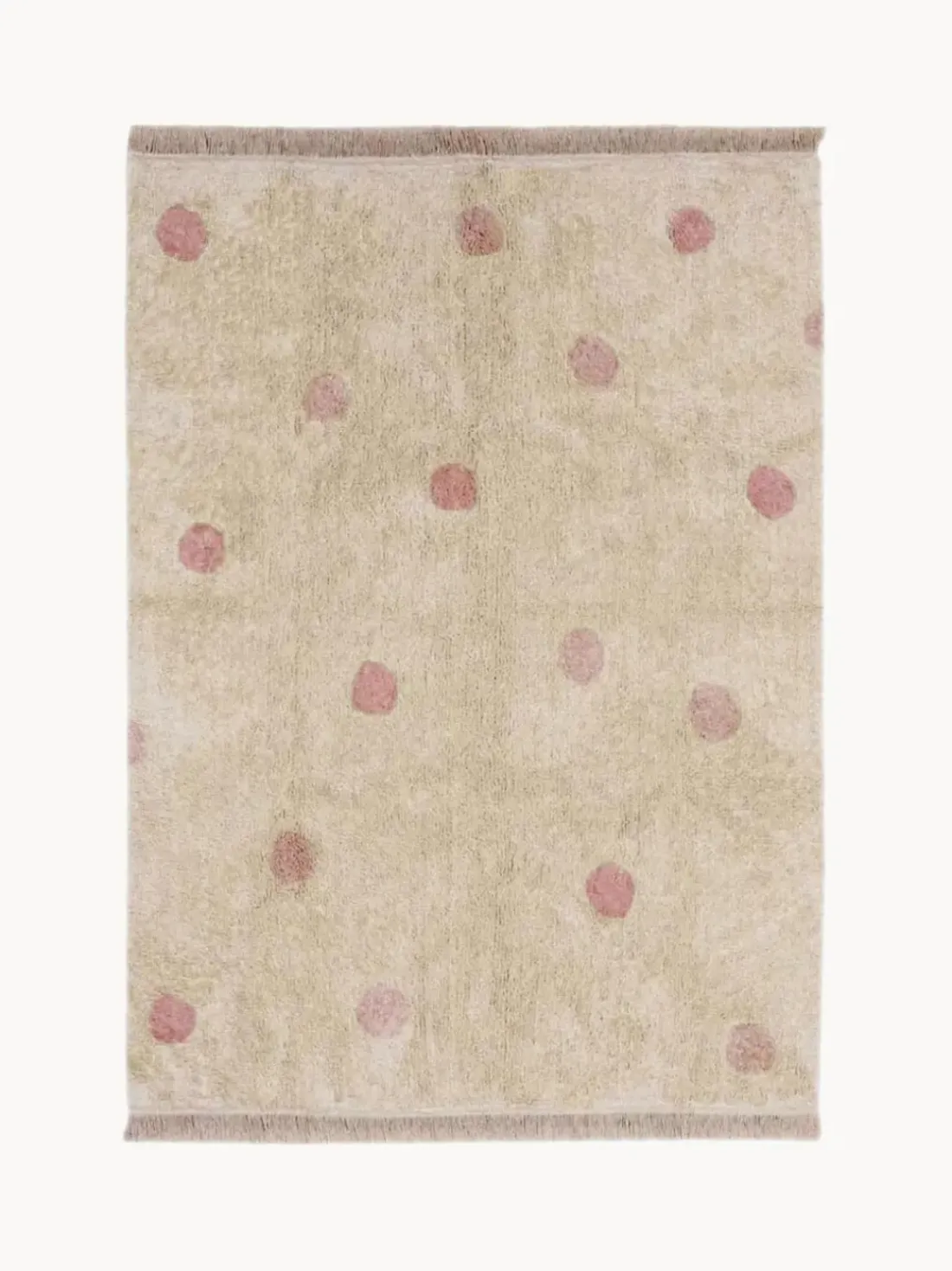 Alfombra infantil artesanal Hippy Dots, lavable