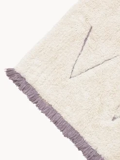 Alfombra infantil artesanal en capitoné con diseño de letras ABC, lavable