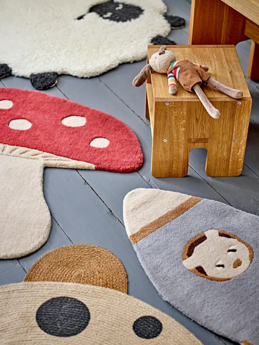 Alfombra infantil de lana Mushroom