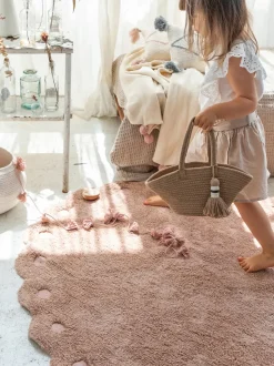 Alfombra infantil ovalada lavable Pine Cone