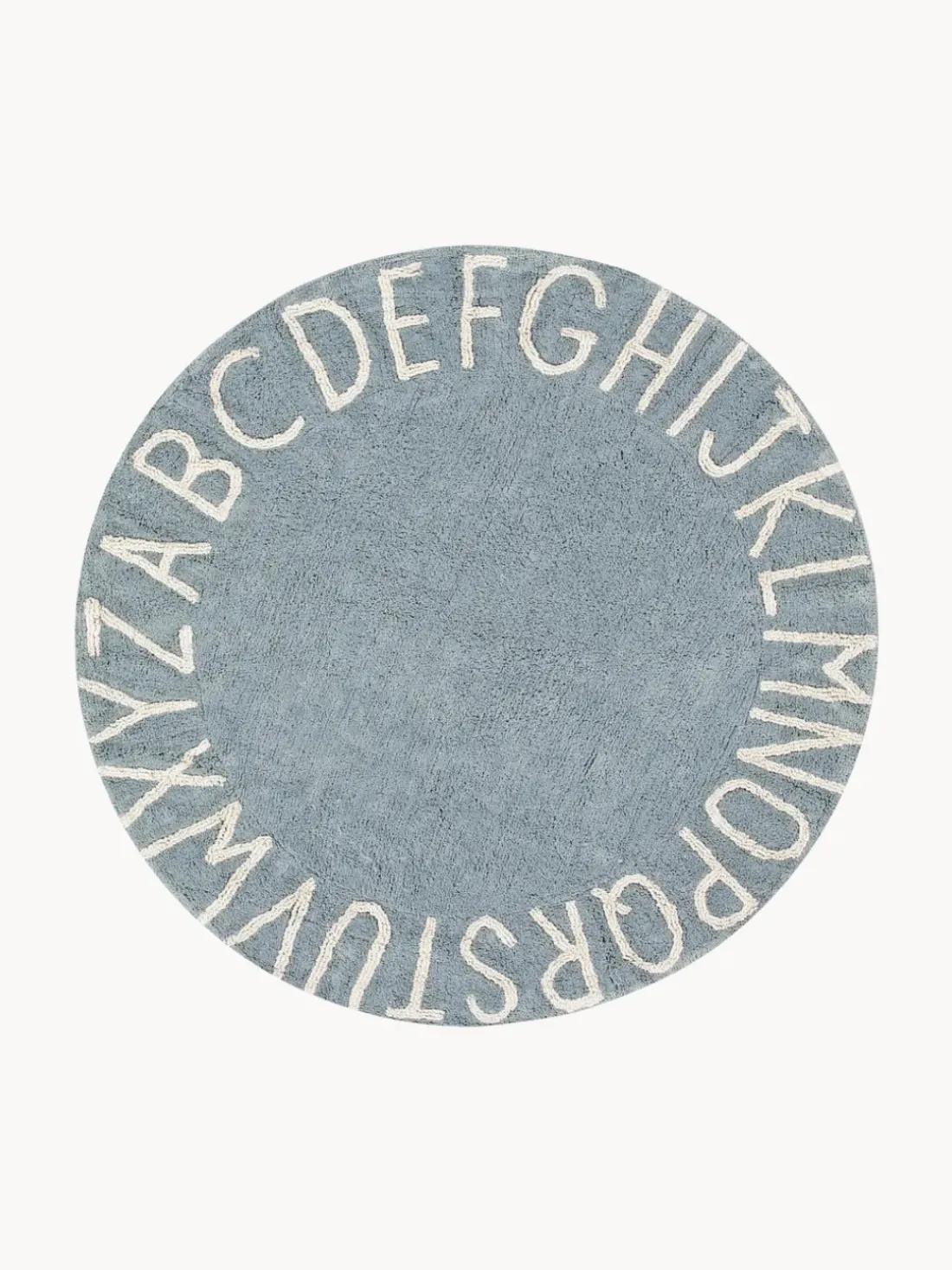 Alfombra infantil redonda con letras de diseño ABC