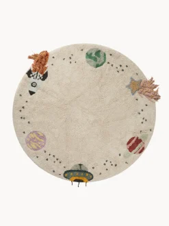 Alfombra infantil redonda lavable Interstellar Journey