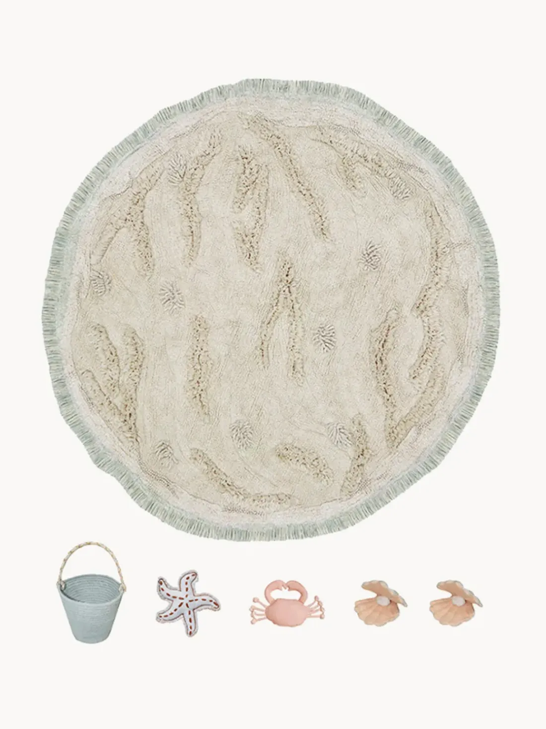 Alfombra infantil redonda lavable Island