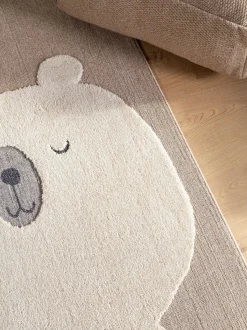 Alfombra infantil texturizada con borlas Momo