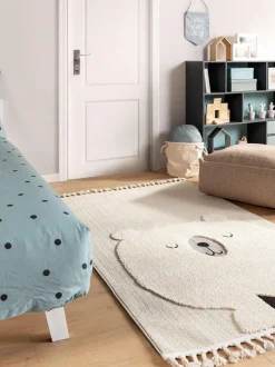 Alfombra infantil texturizada con borlas Momo