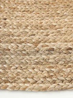 Alfombra redonda artesanal de yute Sharmila