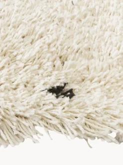 Alfombra redonda artesanal de pelo largo Ayana