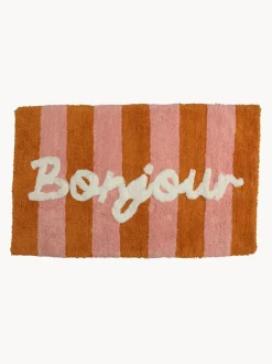 Alfombrilla de baño artesnal de algodón Bonjour