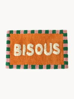 Alfombrilla de baño de algodón Bisous