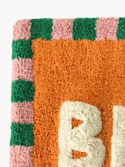 Alfombrilla de baño de algodón Bisous