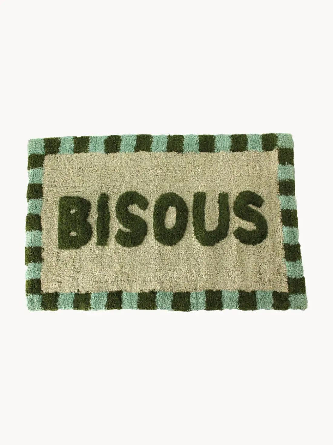 Alfombrilla de baño de algodón Bisous