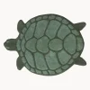 Alfombrilla de baño de algodón orgánico en forma de tortuga Lazy