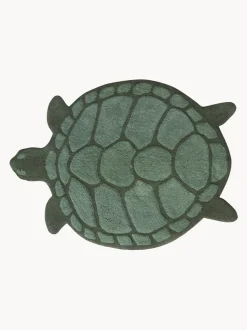 Alfombrilla de baño de algodón orgánico en forma de tortuga Lazy
