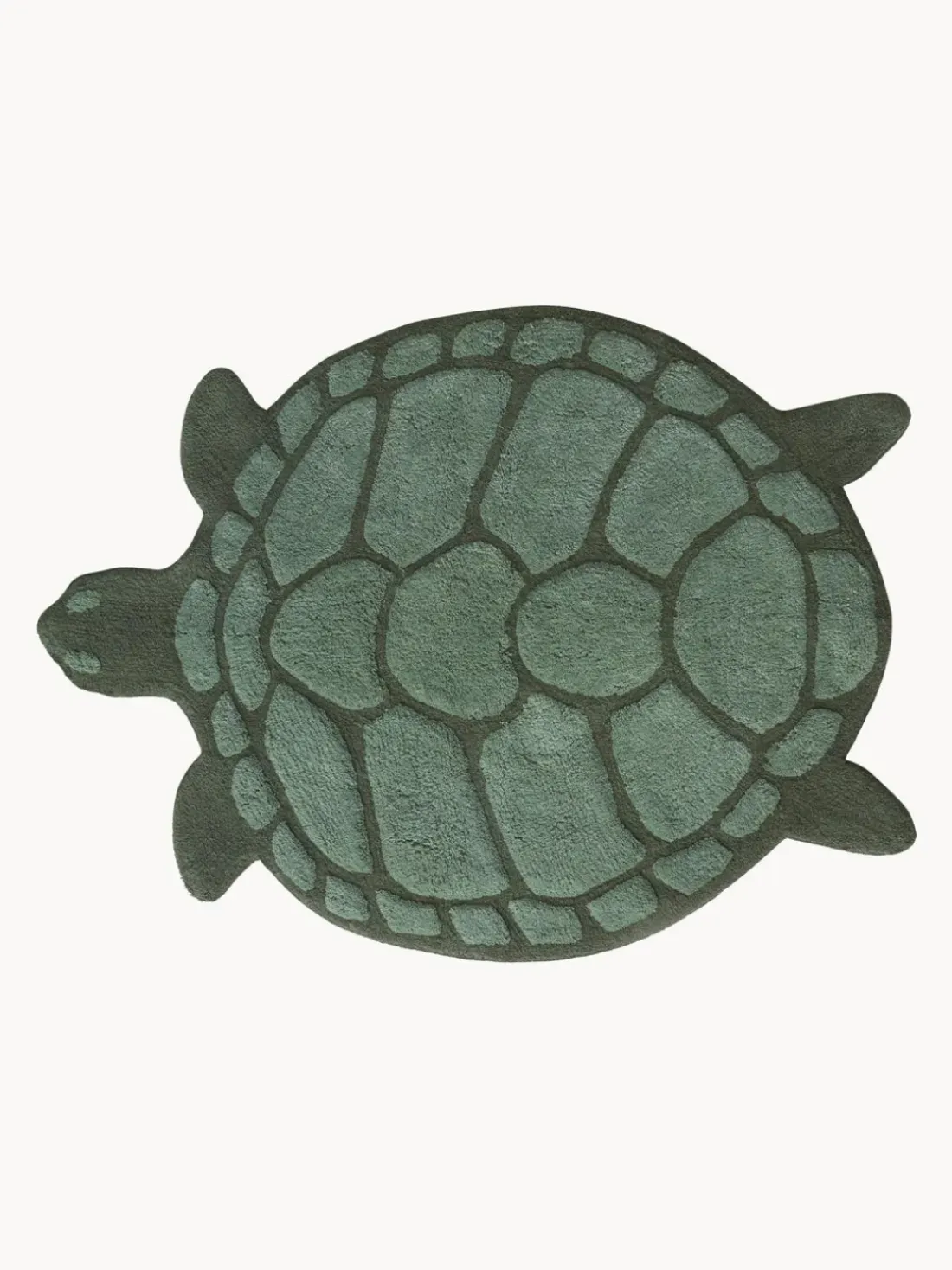 Alfombrilla de baño de algodón orgánico en forma de tortuga Lazy