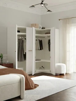 Armario esquinero modular Charlotte, 3 puertas (165 cm), diferentes variantes
