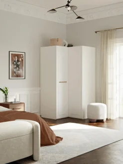 Armario esquinero modular Charlotte, 2 puertas (115 cm)