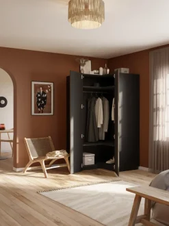 Armario esquinero modular Simone, 2 puertas (115 cm)