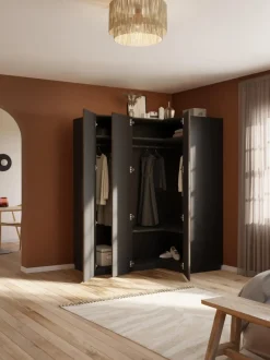 Armario esquinero modular Simone, 3 puertas (165 cm), variantes diferentes