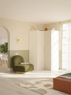 Armario esquinero modular Simone, 2 puertas (115 cm)