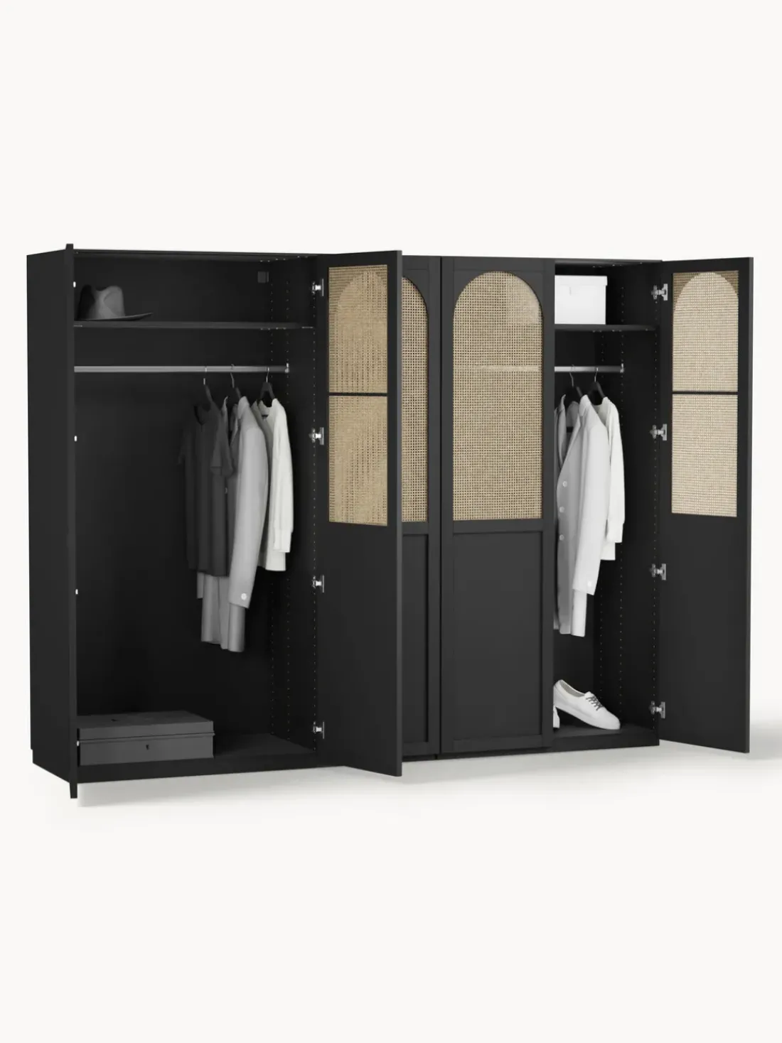 Armario modular Jeanne, 4 puertas (250 cm), diferentes opciones