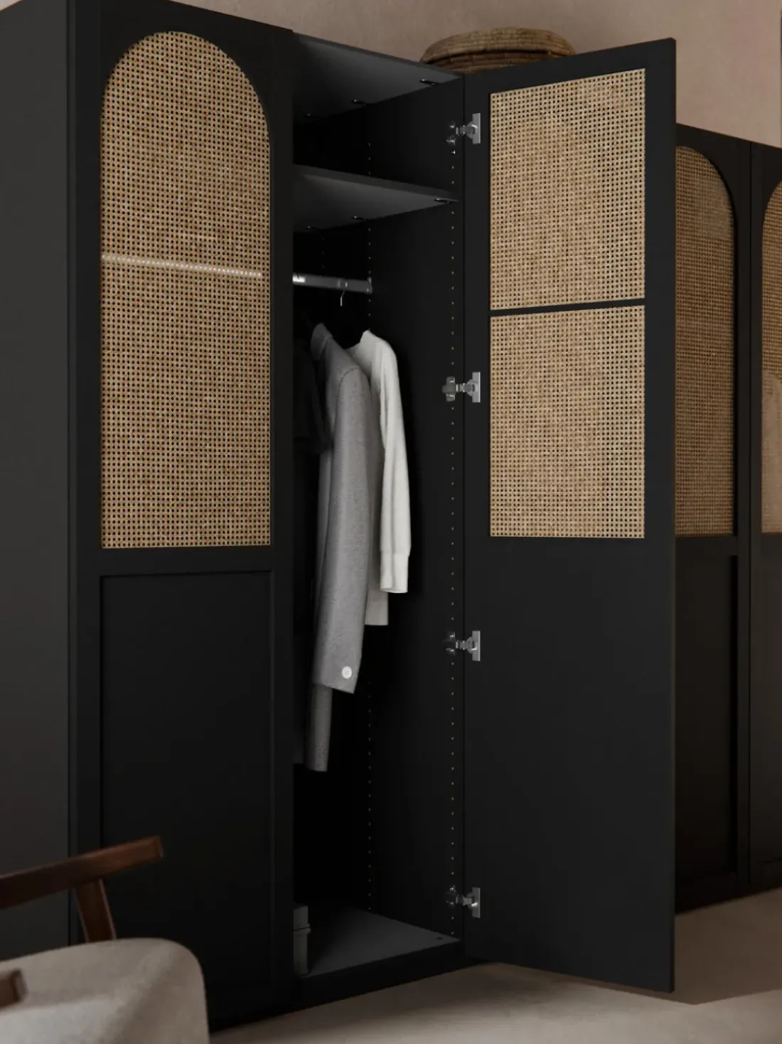 Armario modular Jeanne, 4 puertas (250 cm), diferentes opciones