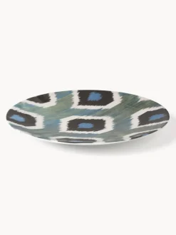 Bajoplato artesanal de porcelana Ikat
