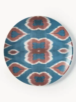 Bajoplato artesanal de porcelana Ikat