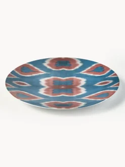 Bajoplato artesanal de porcelana Ikat