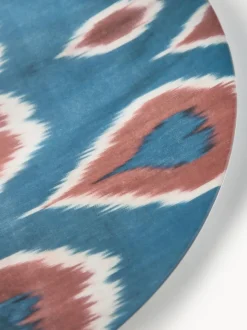 Bajoplato artesanal de porcelana Ikat
