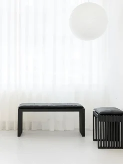 Banco de madera de caoba Rib