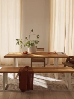 Banco de madera de roble Oliver, tamaños diferentes