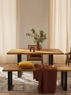Banco de madera de roble Oliver, tamaños diferentes