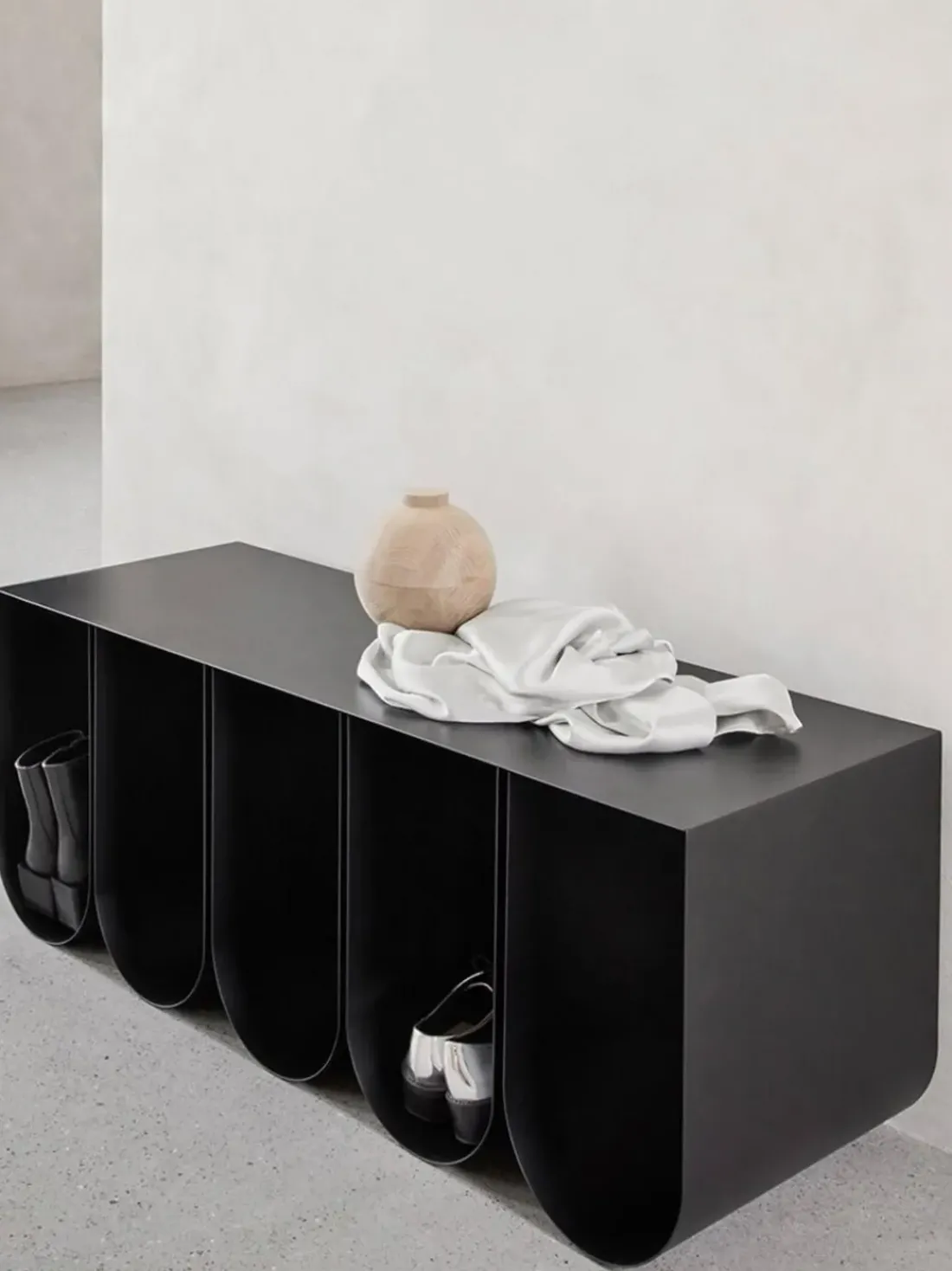 Banco de metal Curved