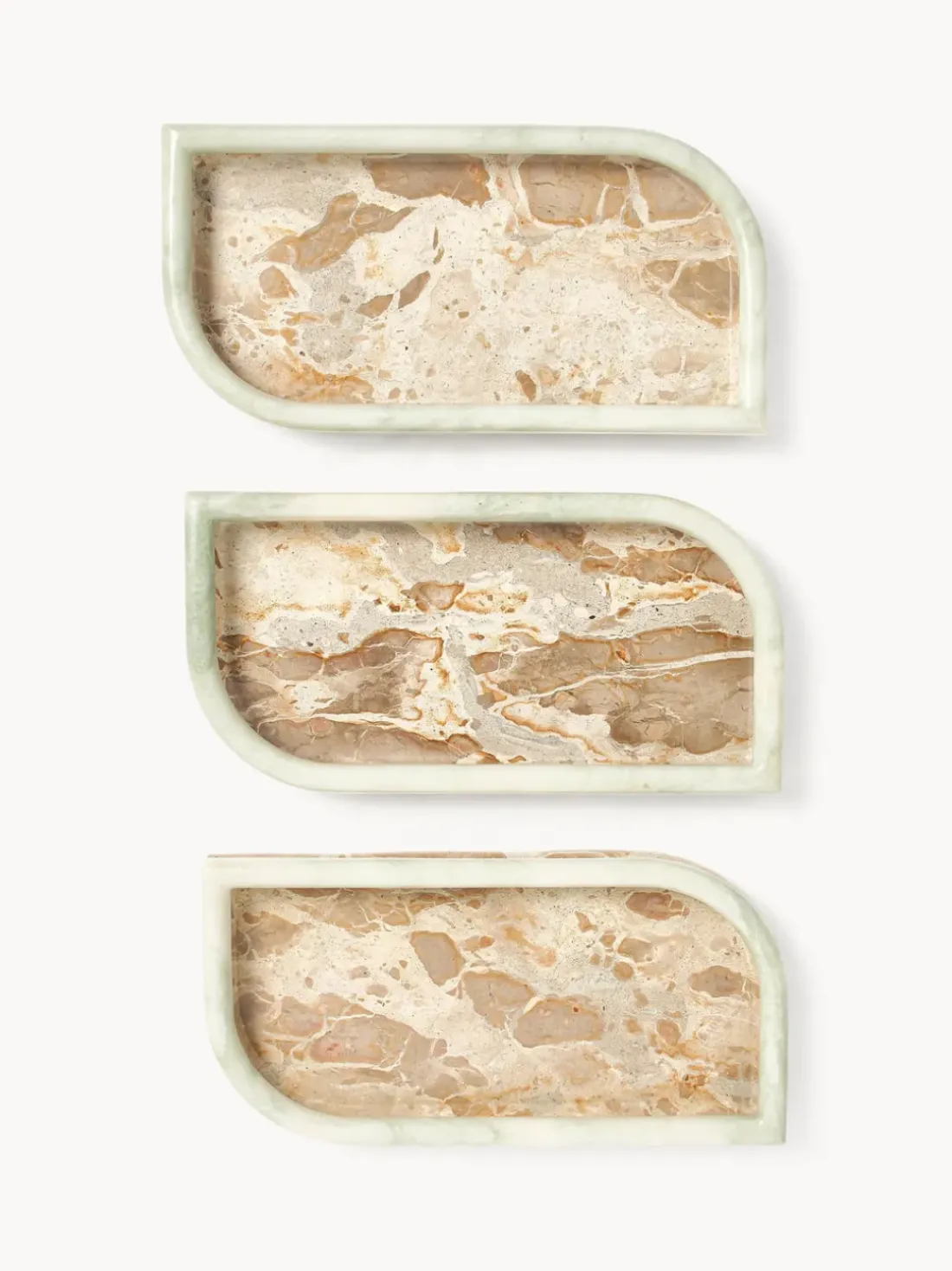 Bandeja decorativa de mármol Maba