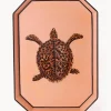 Bandeja decorativa pintada a mano con motivo de tortuga Fauna
